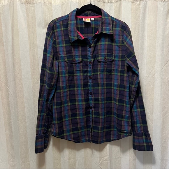Roxy Tops - Plaid Button-Up Shirt